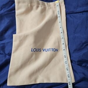Louis Vuitton Beige Dust Bag with Blue Logo